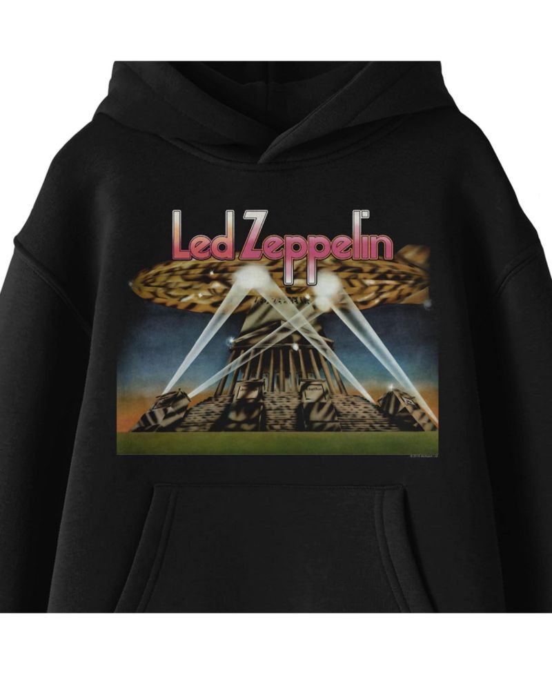 Searchlight Poster Long Sleeve Youth Black Hooded Sweatshirt-XL