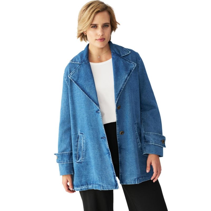 Women's Button Front A-Line Jacket