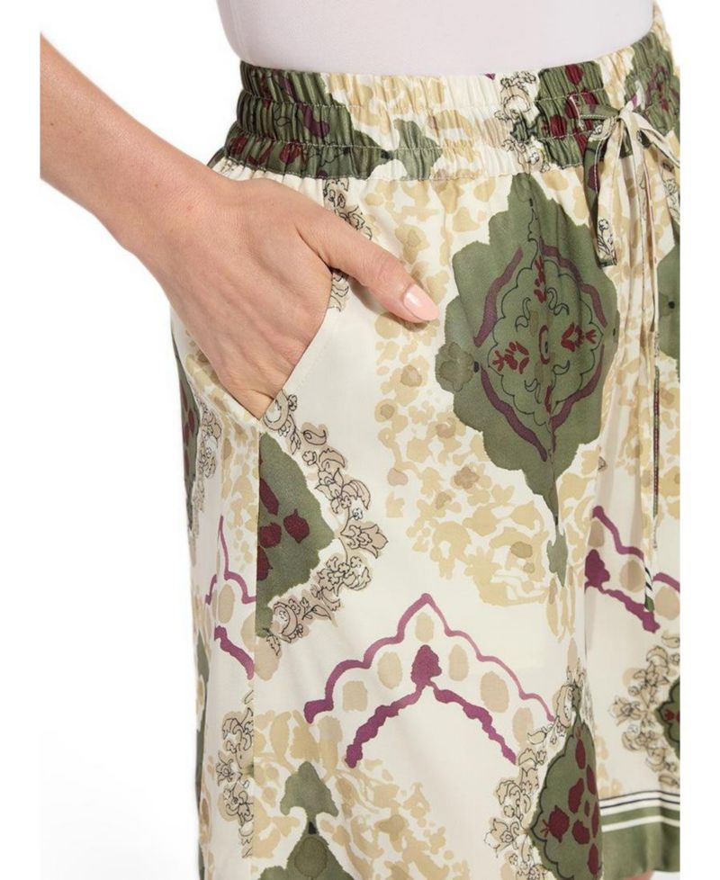 Women's Adhara Satin Mid-Rise Wide-Leg Boxer Shorts, 7" Inseam
