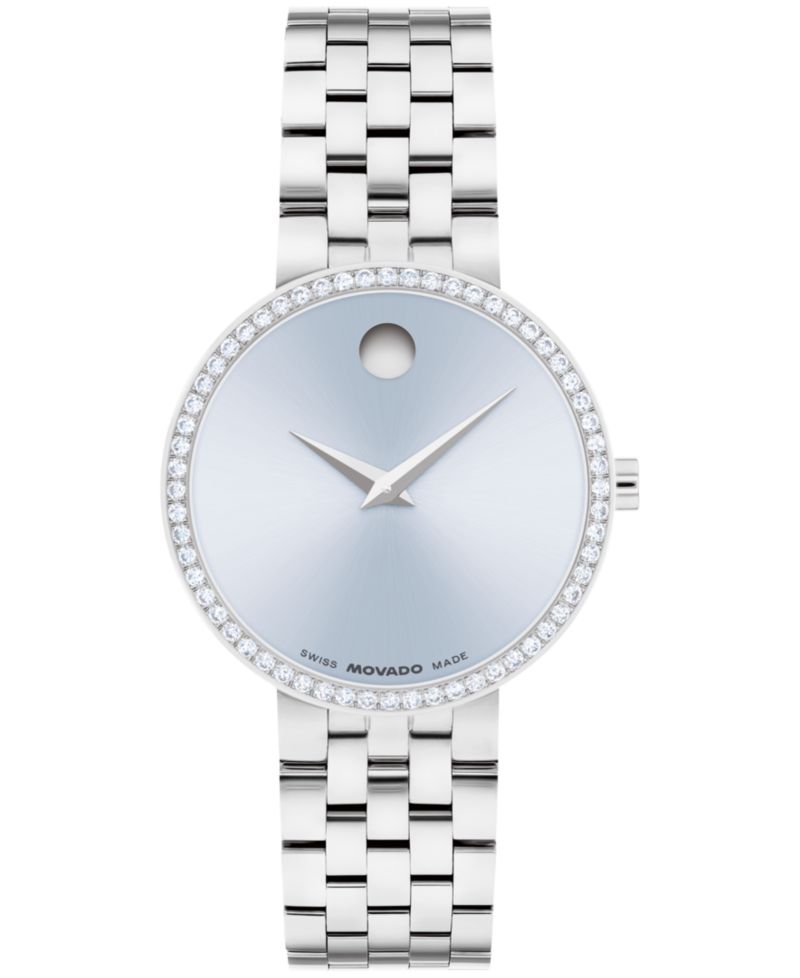 Women's Museum Classic Lab Grown Diamond Swiss Quartz Stainless-Steel Watch, 29.5mm