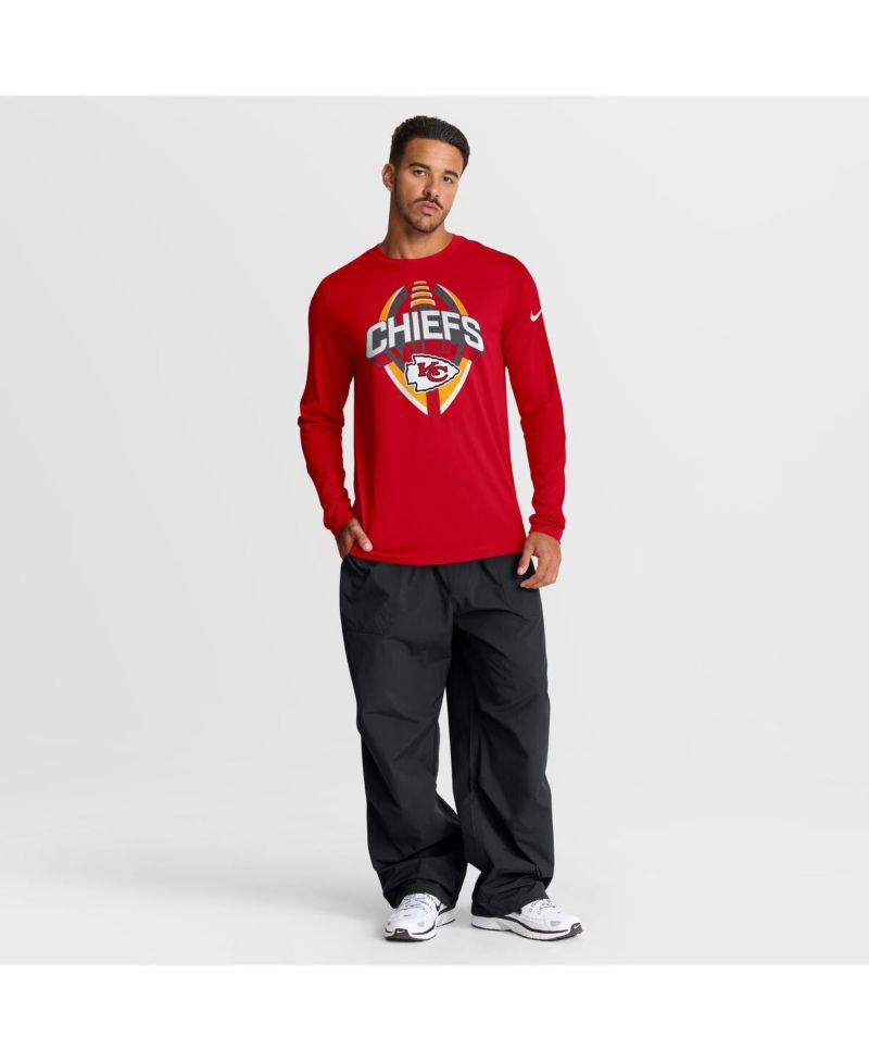 Men's Red Kansas City Chiefs Primetime Legend Icon Performance Long Sleeve T-Shirt