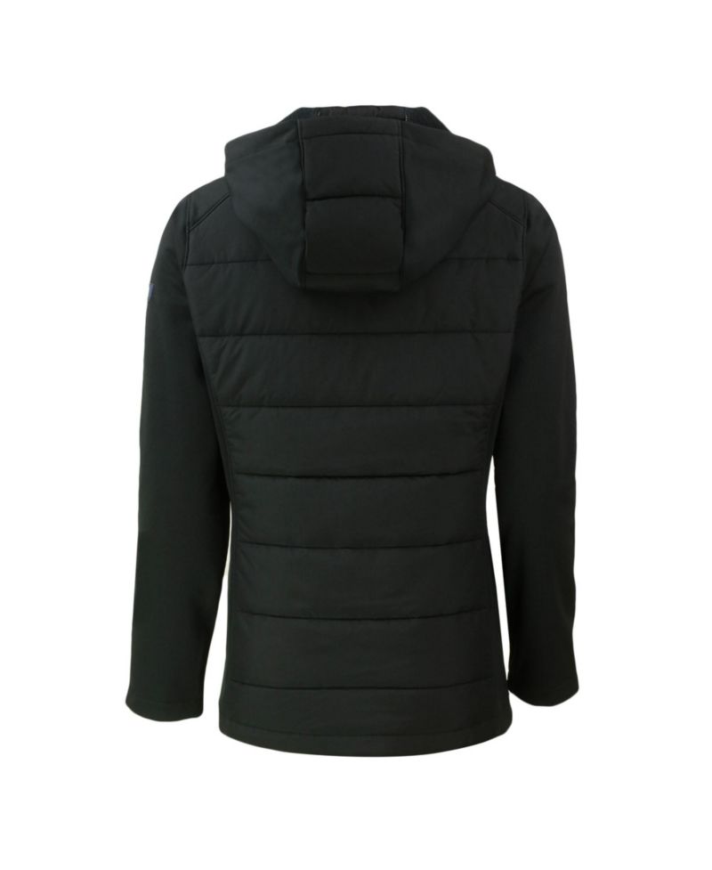 Women's Black Los Angeles Dodgers Evoke Hybrid Eco Softshell Full-Zip Hooded Jacket