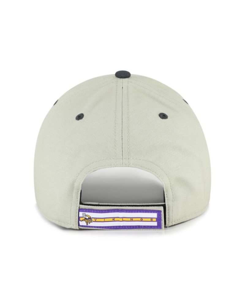 Men's '47 Gray/Black Minnesota Vikings Half Block Text MVP Adjustable Hat
