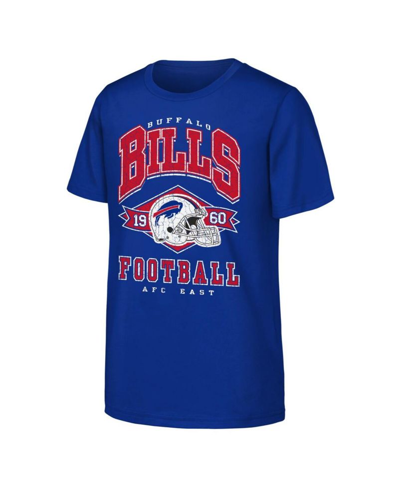 Big Boys and Girls Royal Buffalo Bills Kick Off T-Shirt