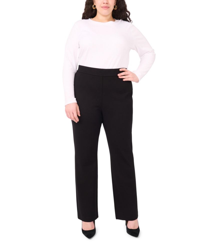 Plus Size Pull-On Bootcut Pants