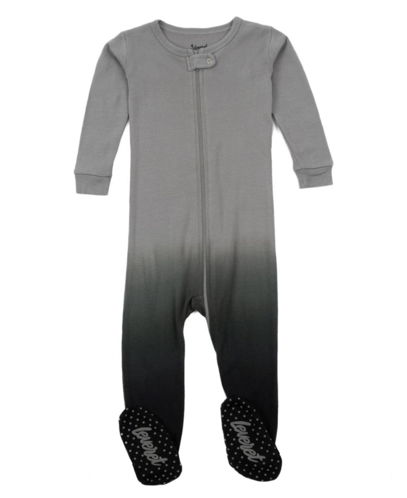 Toddler Matching Family One Piece Footed Cotton Long Sleeve Tie Dye Pajamas.