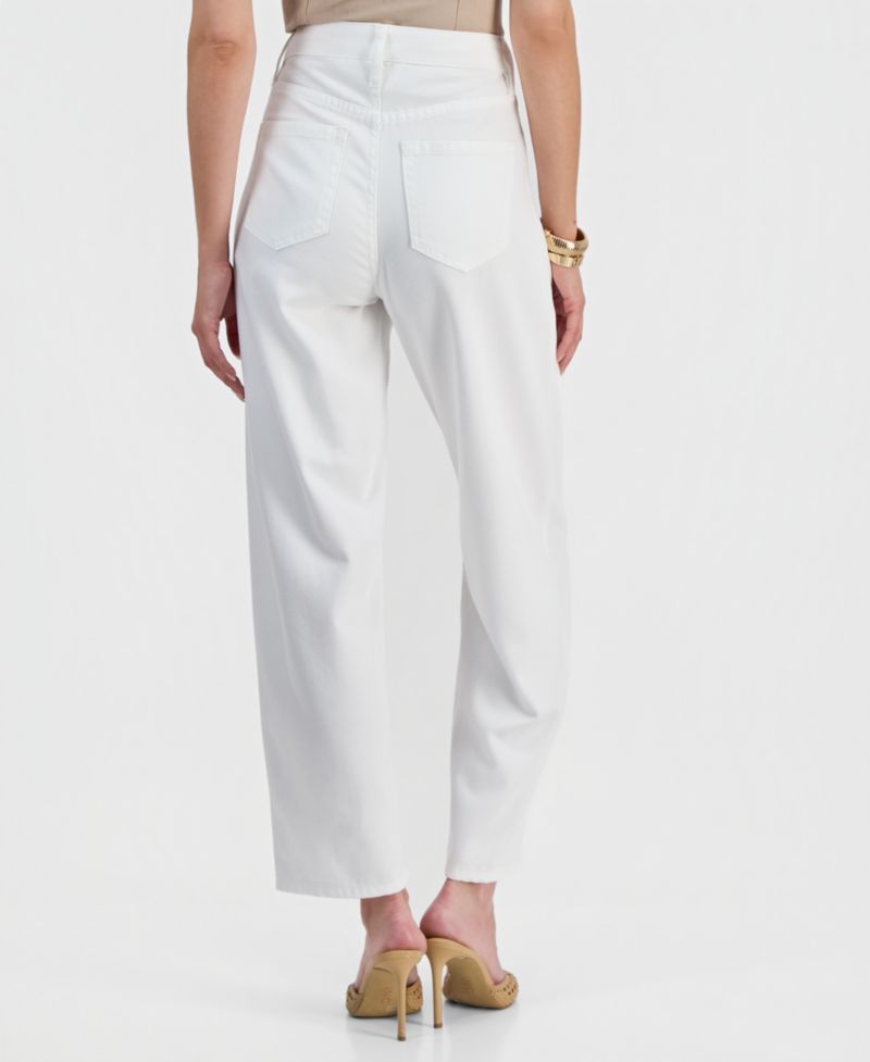Women's Mid-Rise Barrel-Leg Ankle Jeans