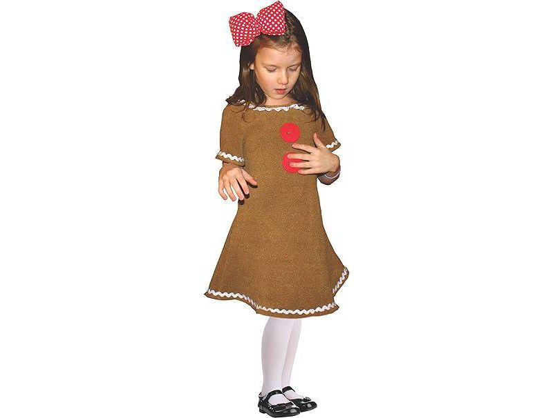 Gingerbread Costume - Cute Gingerbread Man Dress-Up For Girls