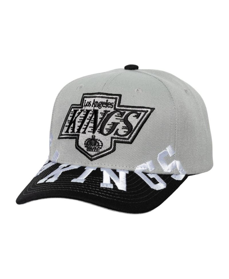 Men's Gray/Black Los Angeles Kings Underarch Two-Tone Pro Crown Snapback Hat