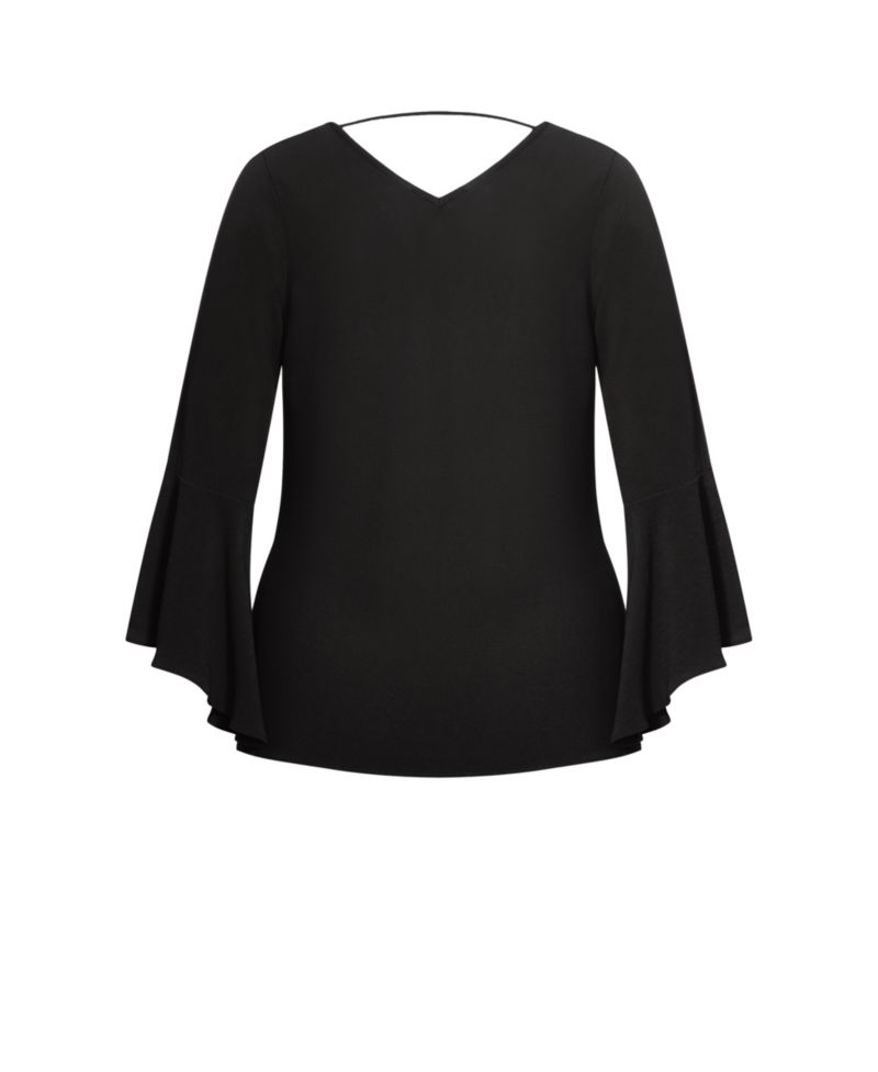 Plus Size Bell Sleeve Top