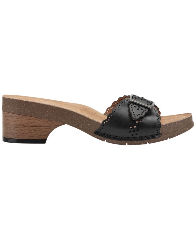 Women's Haisly Leather Buckle Band Block Heel Sandals