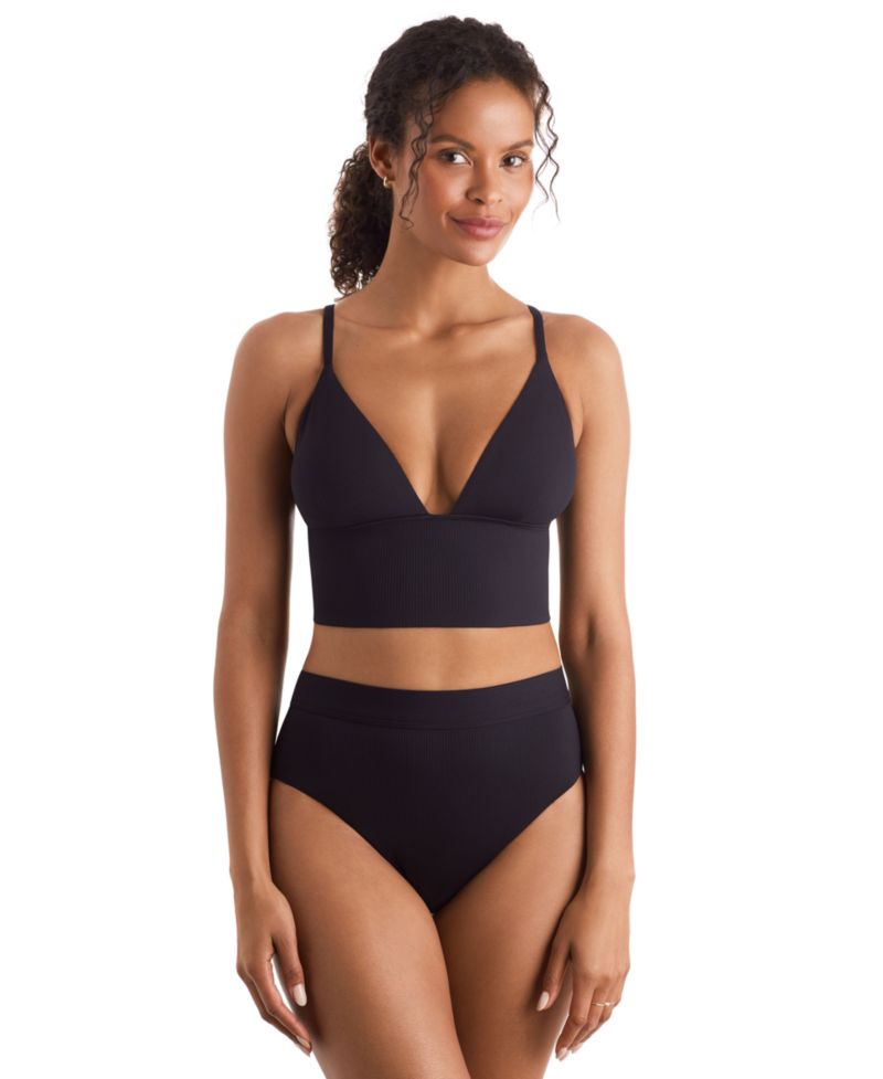 Women's Blake Ribbed V-Neck Midkini Top