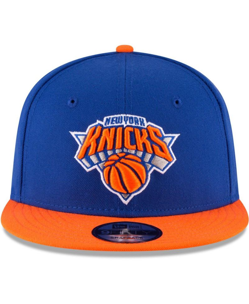Мужская сине-оранжевая двухцветная кепка New York Knicks с регулируемой длиной 9 футов