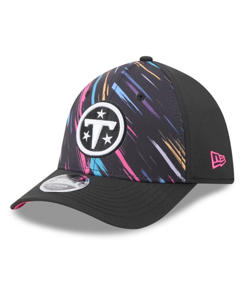Men's Black Tennessee Titans 2026 NFL Cruical Catch 39THIRTY M-Crown Stretch Hat