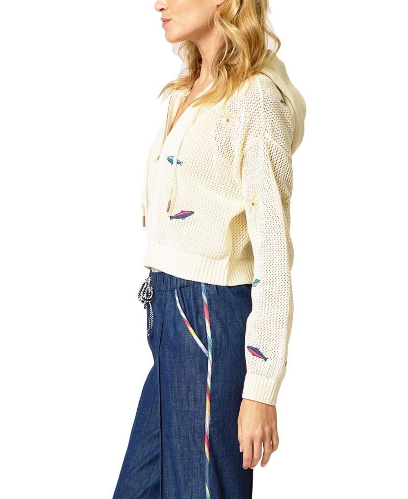 Women's Eden Palm Tree Mesh Cardigan