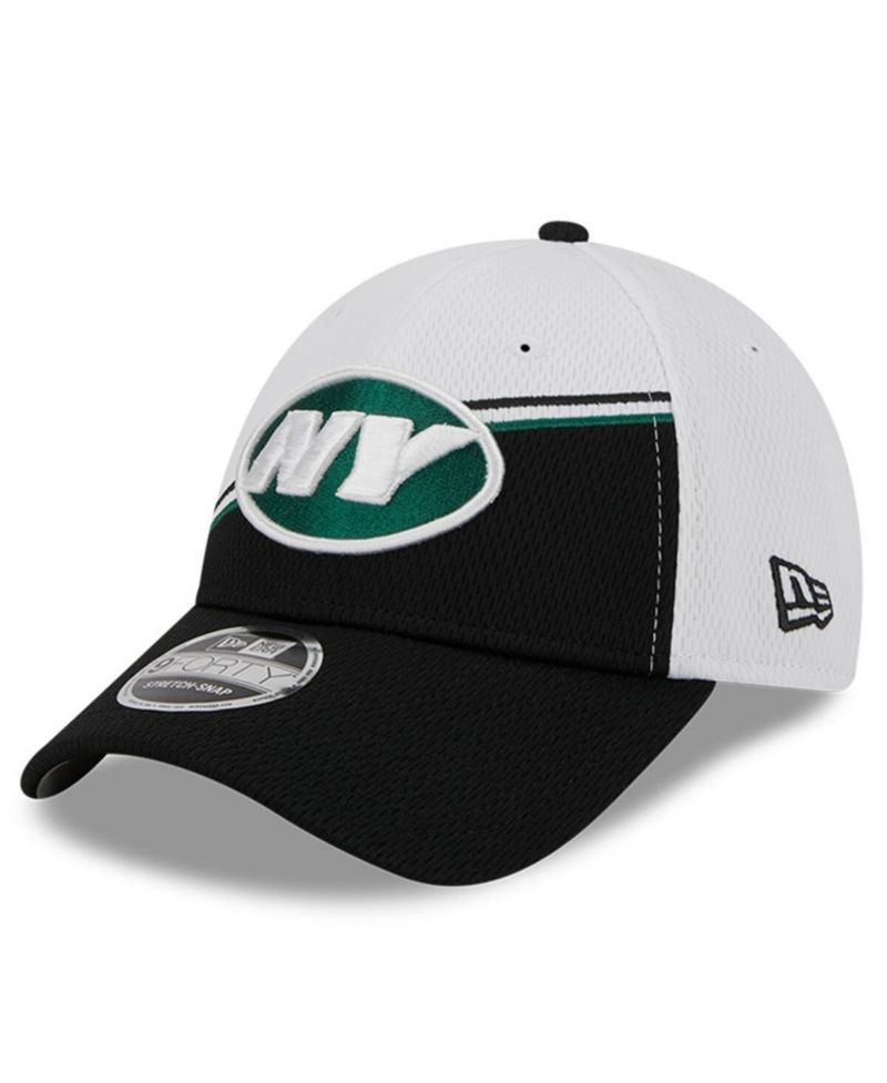 Men's White/Black New York Jets 2023 Sideline 9FORTY Adjustable Hat