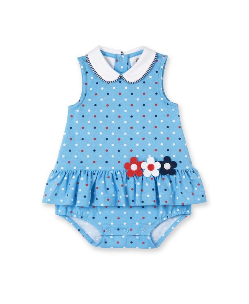 Baby Girl Printed Knit Romper With Flowers