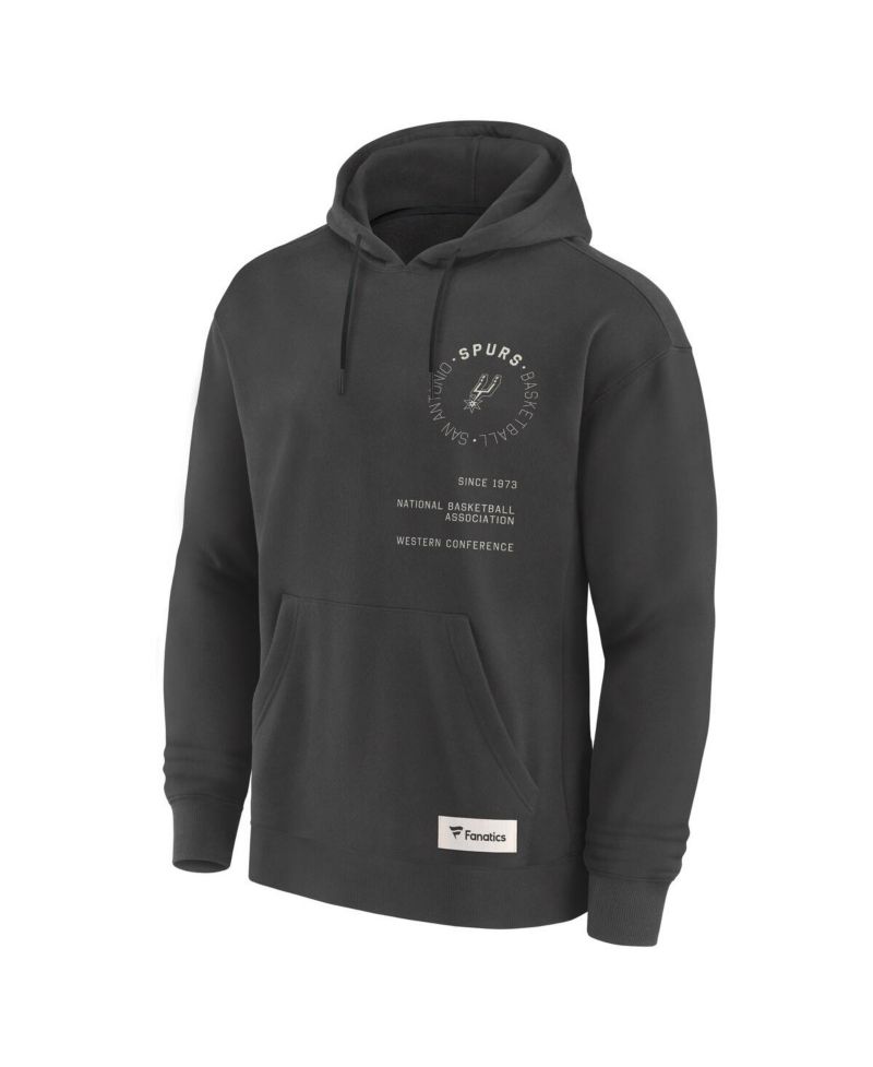 Men's Gray San Antonio Spurs Future Ground Info Elements Premium Pullover Hoodie
