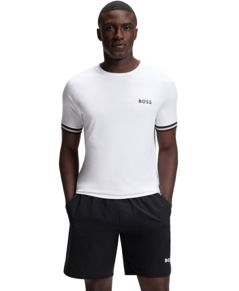 Men's Active Tennis-Ball Embossing Slim-Fit T-Shirt