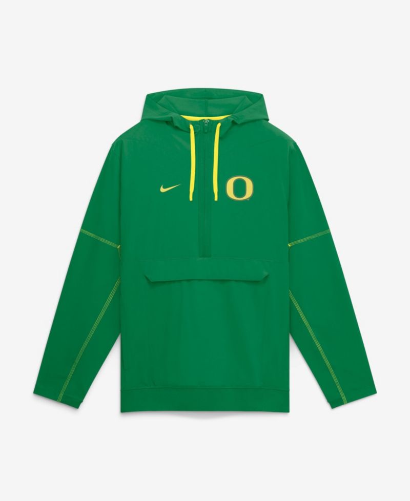 Men's Oregon Ducks 2026 Sideline Anorak Half-Zip Hoodie