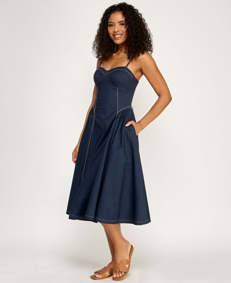 Juniors' Sweetheart Midi Dress