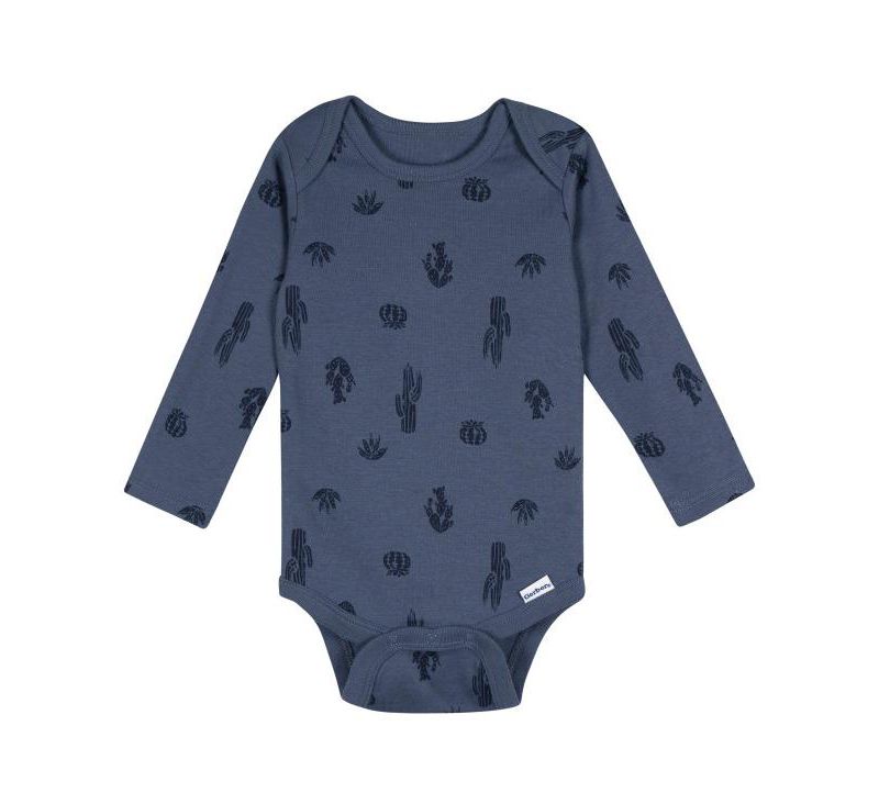 Baby Boys' 5-Pack Long Sleeve Bodysuits, Grey Heather, 12 Months