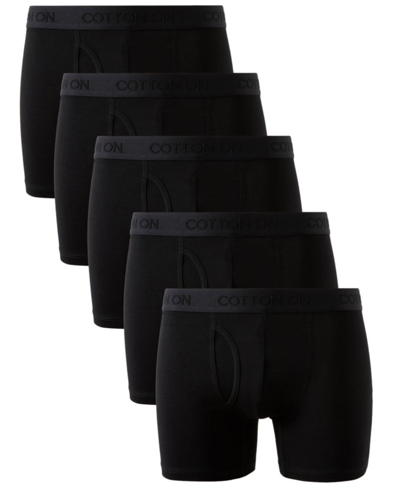 Men's Cotton-Blend Fully-Lined Pouch Boxer Briefs, 5-Pack