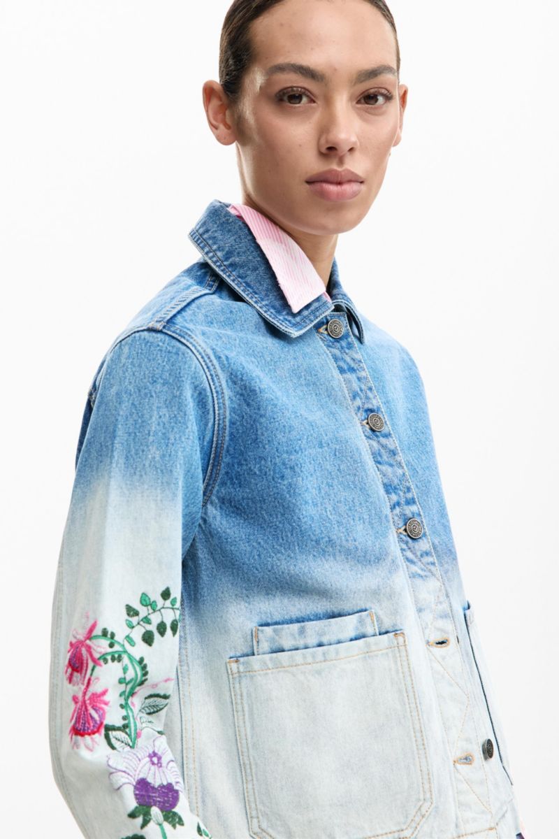 Women's Denim jacket flowers