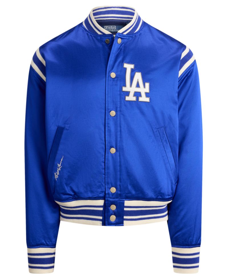 Men's Dodgers Striped Baseball Jacket