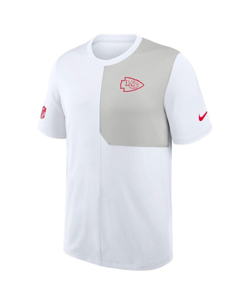 Men's White Kansas City Chiefs Sideline UV Performance Coach T-Shirt