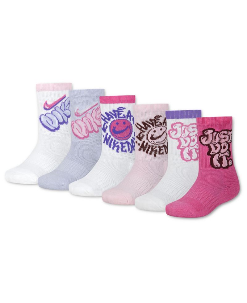 Boys' and Girls' 7-11 Dri-FIT Have A Nike Day Graphics Crew Socks, 6-Pack