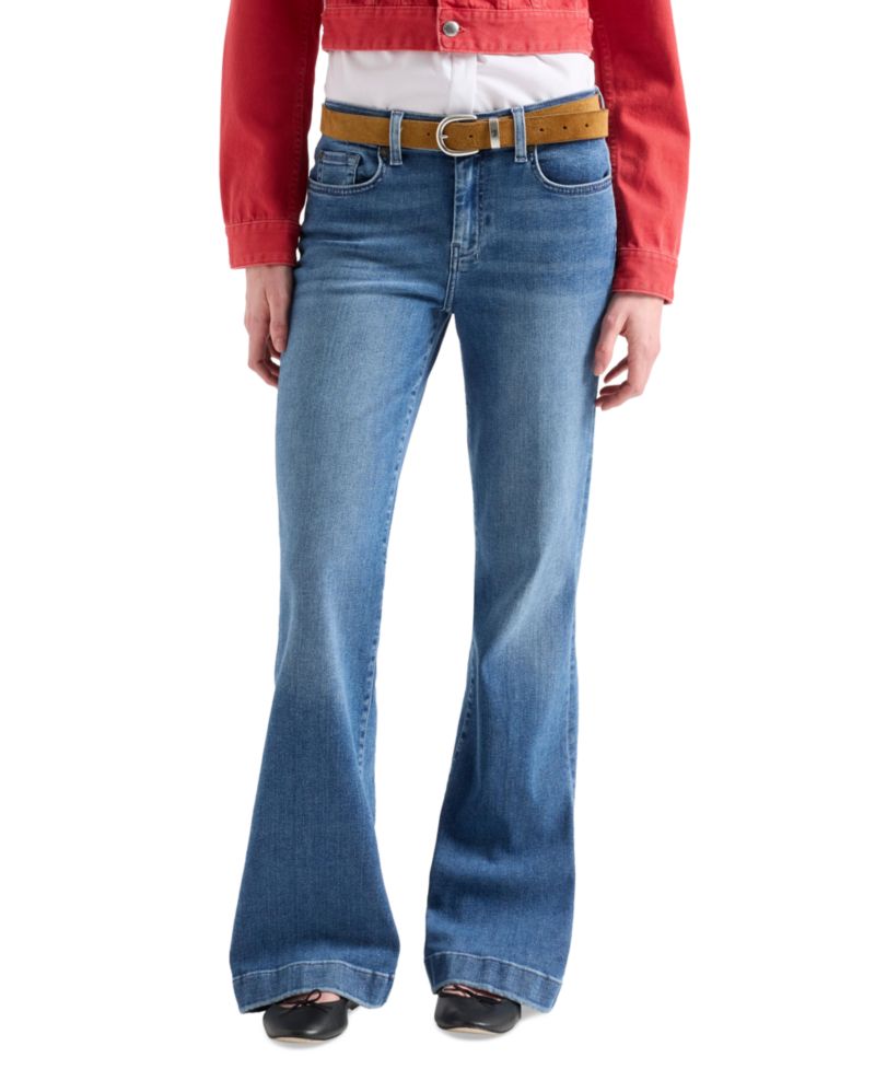 Women's Dojo Tailorless Mid-Rise Flare Slim Illusion Jeans