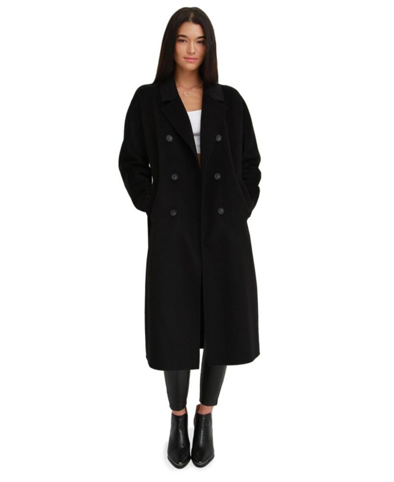 Women's Double Breasted Lined Wool Coat