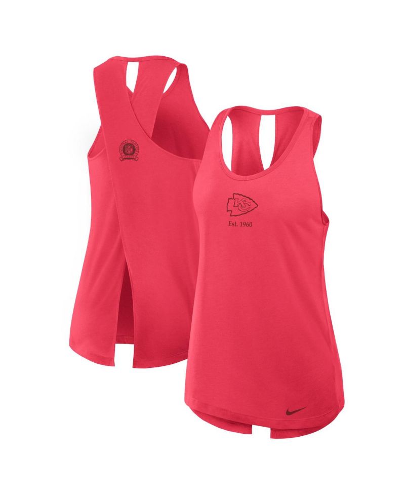 Women's Red Kansas City Chiefs Glory Crisscross Performance Tank Top