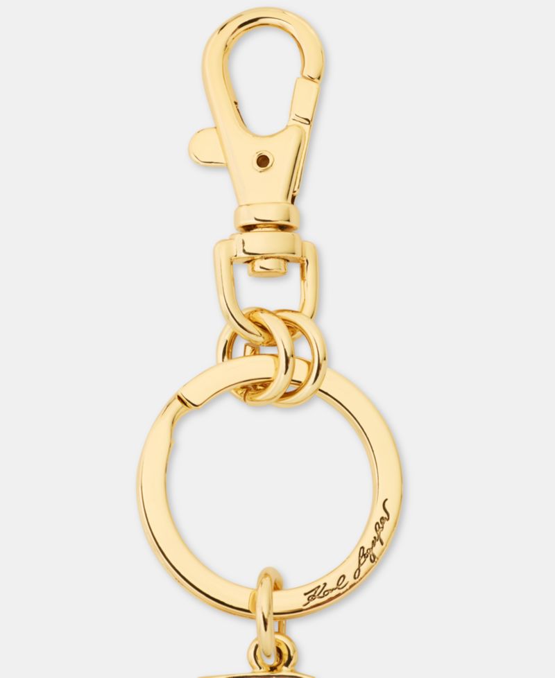 Crystal & Logo Orchid Keychain Bag Charm