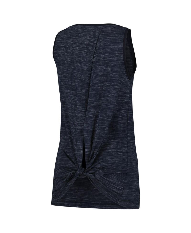 Women's Navy Cleveland Guardians Space-Dye Active Tank Top