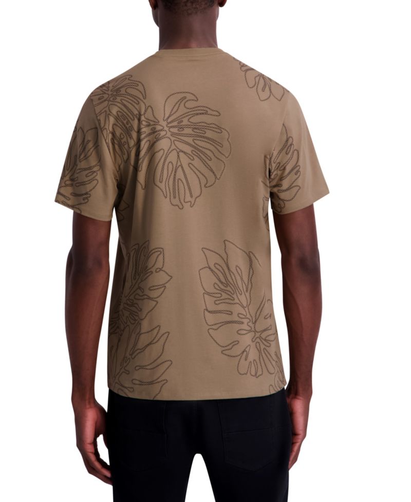 Men's Large Palm Leaf Graphic T-Shirt