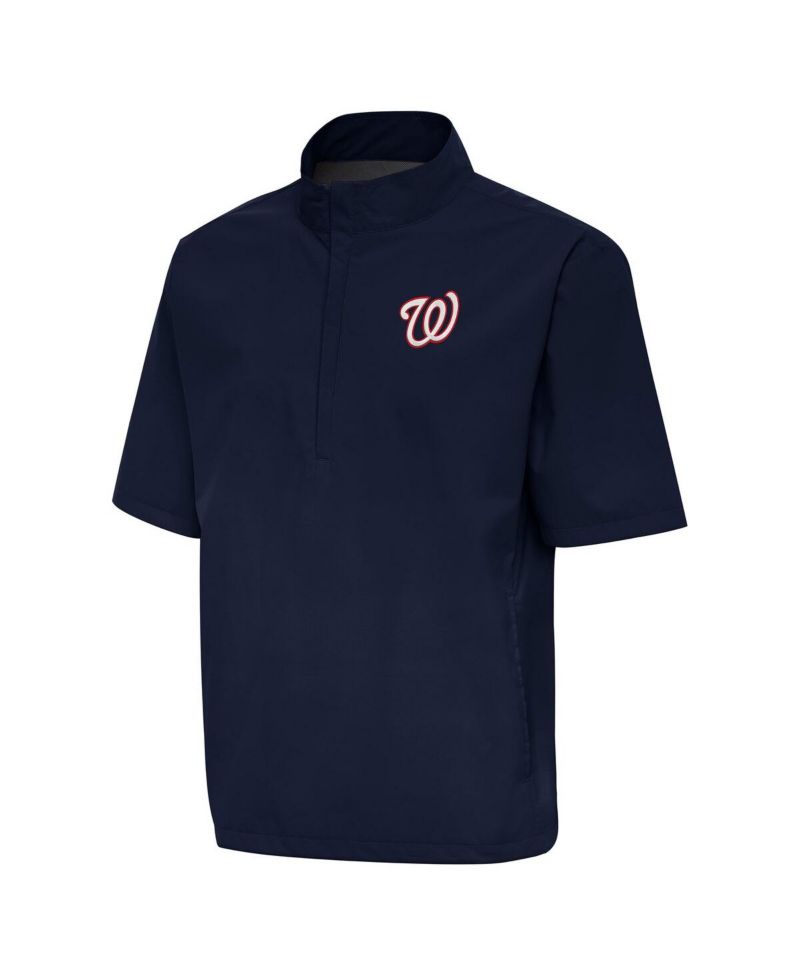 Men's Navy Washington Nationals Brisk Quarter-Zip Windbreaker