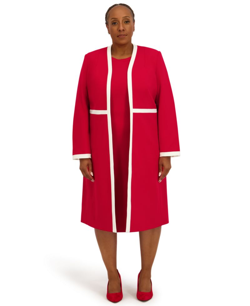 Women's Framed Waist Seam Open Topper Jacket, Regular & Plus