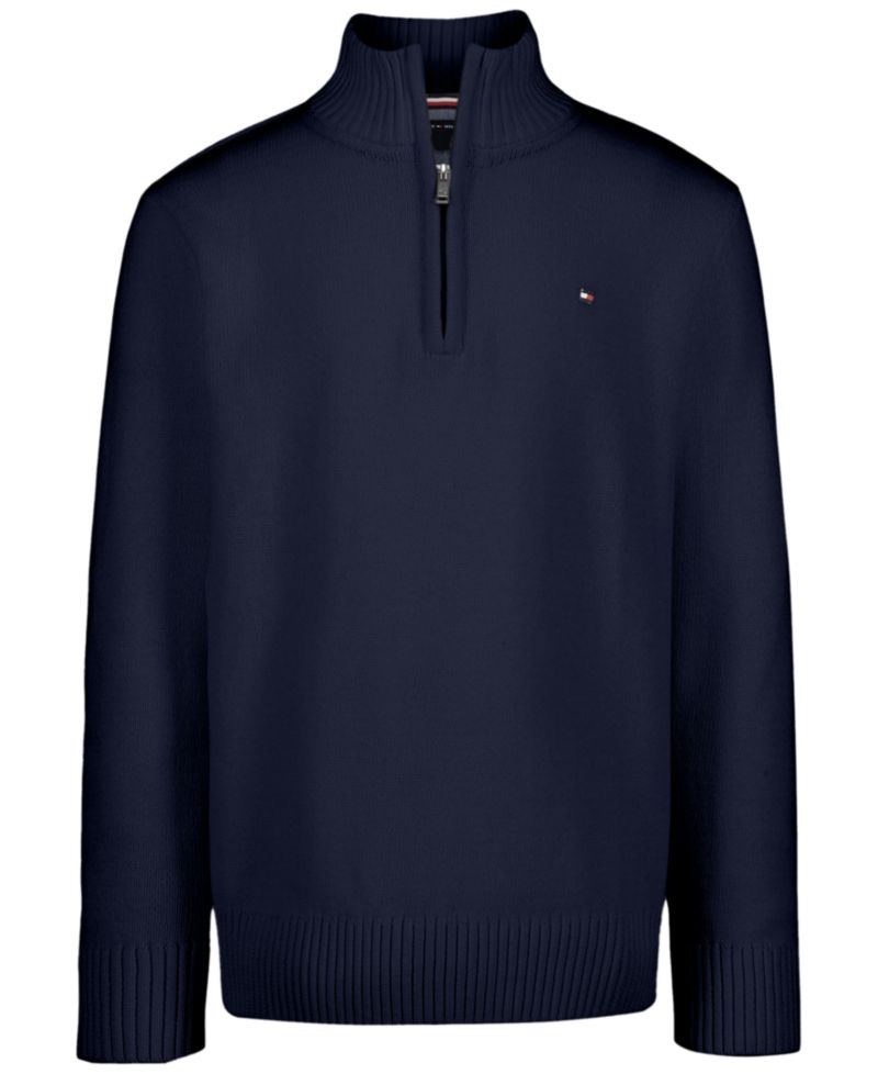 Boys' 2T-7 Zipneck Quarter-Zip Long Sleeve Classic Fit Sweater