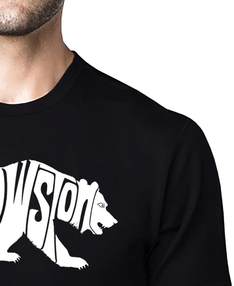 Men's Yellowstone Bear Word Art Cotton and Polyester Blend T-Shirt
