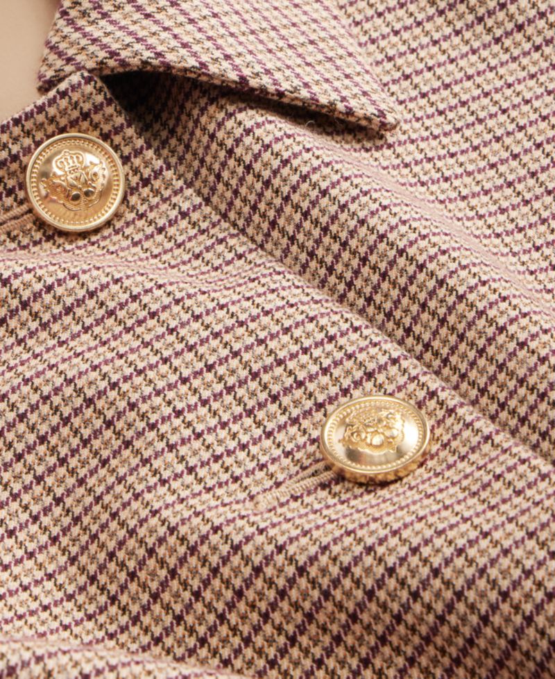 Petite Plaid Cropped Jacket