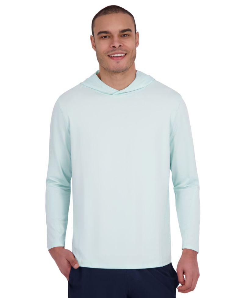 Men's Long Sleeve Textured Rashguard Swim Hoodie