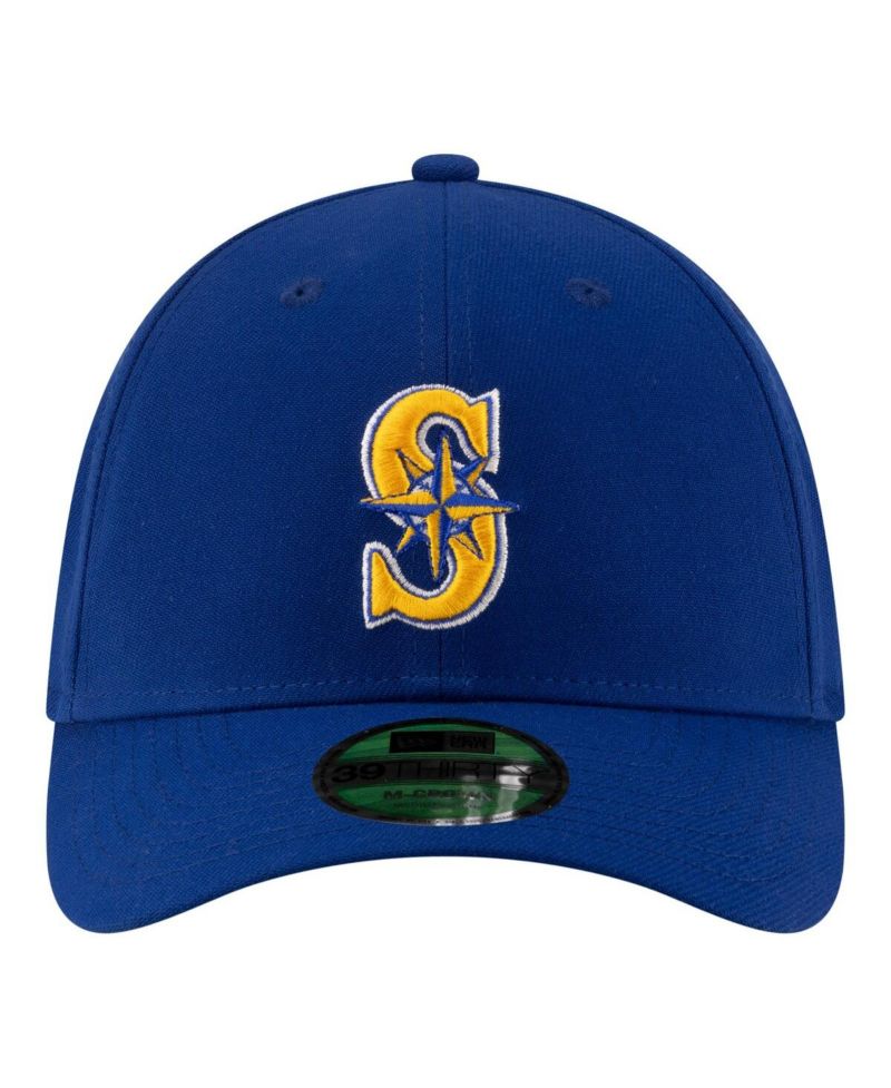 Men's Blue Seattle Mariners Player Replica 39THIRTY M-Crown Flex Hat