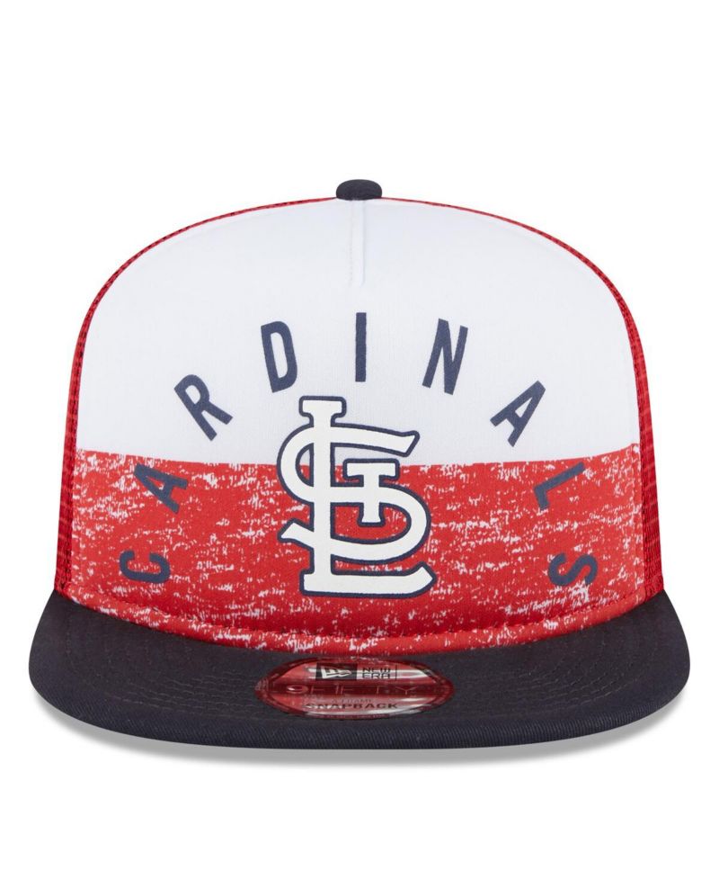Men's White/Red St. Louis Cardinals Team Foam Front A-Frame Trucker 9Fifty Snapback Hat