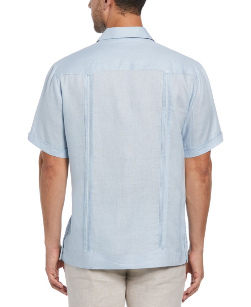 Men's 100% Linen Short Sleeve 4 Pocket Guayabera Shirt
