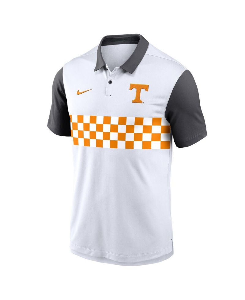 Men's White Tennessee Volunteers Campus Pattern Vapor Performance Polo Shirt