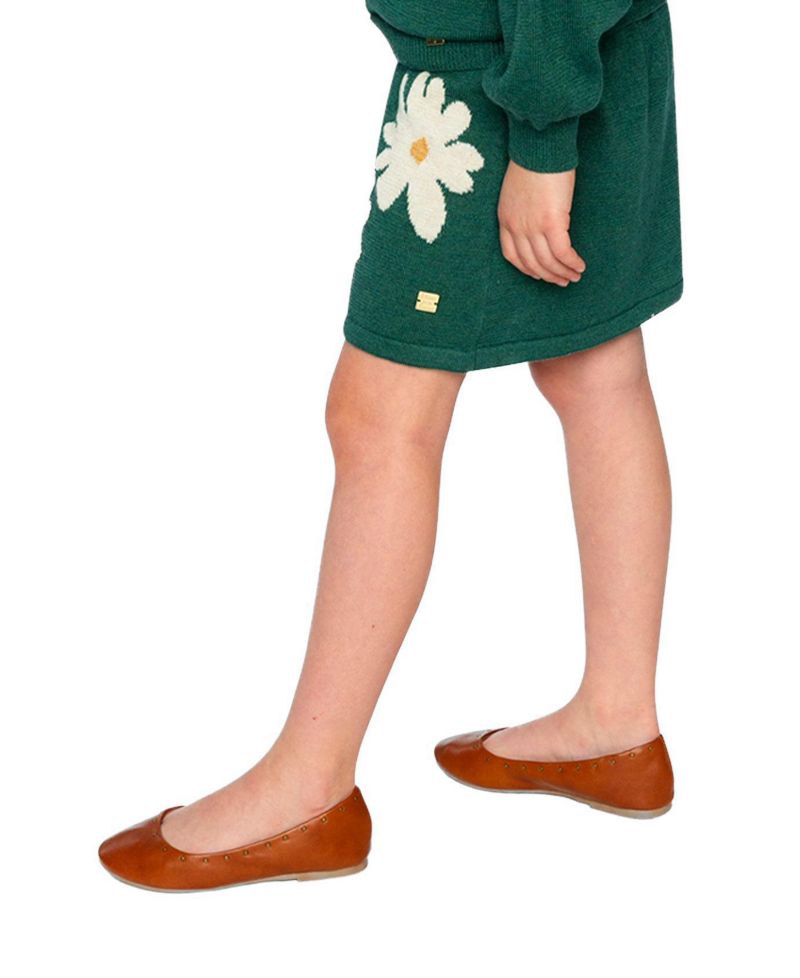 Little and Big Girl (size 6 to 12 ) Knitted Skirt Jasper Printed