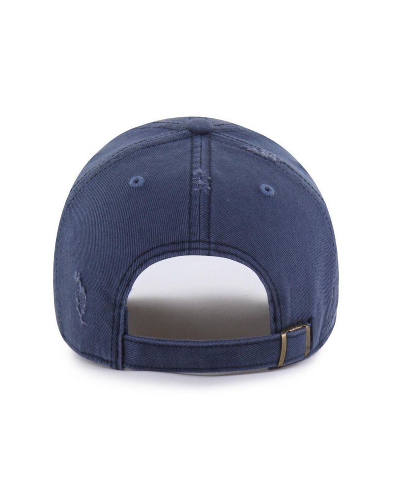 Men's Navy Denver Nuggets Weathered Clean Up Adjustable Hat