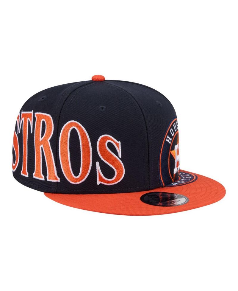 Men's Navy/Orange Houston Astros Stretched Two-Tone 9FIFTY Adjustable Hat